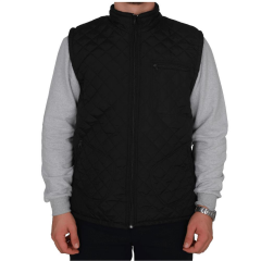 Baklava Desenli Mikro Yelek Siyah XXXL