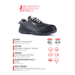 Mekap Jeriko 230-03 S3 Vidala Deri Çelik Burun Çelik Ara Taban İş Ayakkabısı