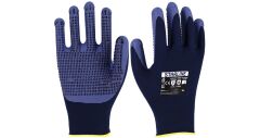 Starline STL-1304 1/2 Mikro Köpük Nitril Kaplı Naylon Astarlı Avuç İçi Tırtıklı Eldiven A Kesilmez 100° Isı Temasına Dayanıklı Eldiven EN388-4141A EN407-X1XXXX