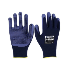 Starline STL-1304 1/2 Mikro Köpük Nitril Kaplı Naylon Astarlı Avuç İçi Tırtıklı Eldiven A Kesilmez 100° Isı Temasına Dayanıklı Eldiven EN388-4141A EN407-X1XXXX