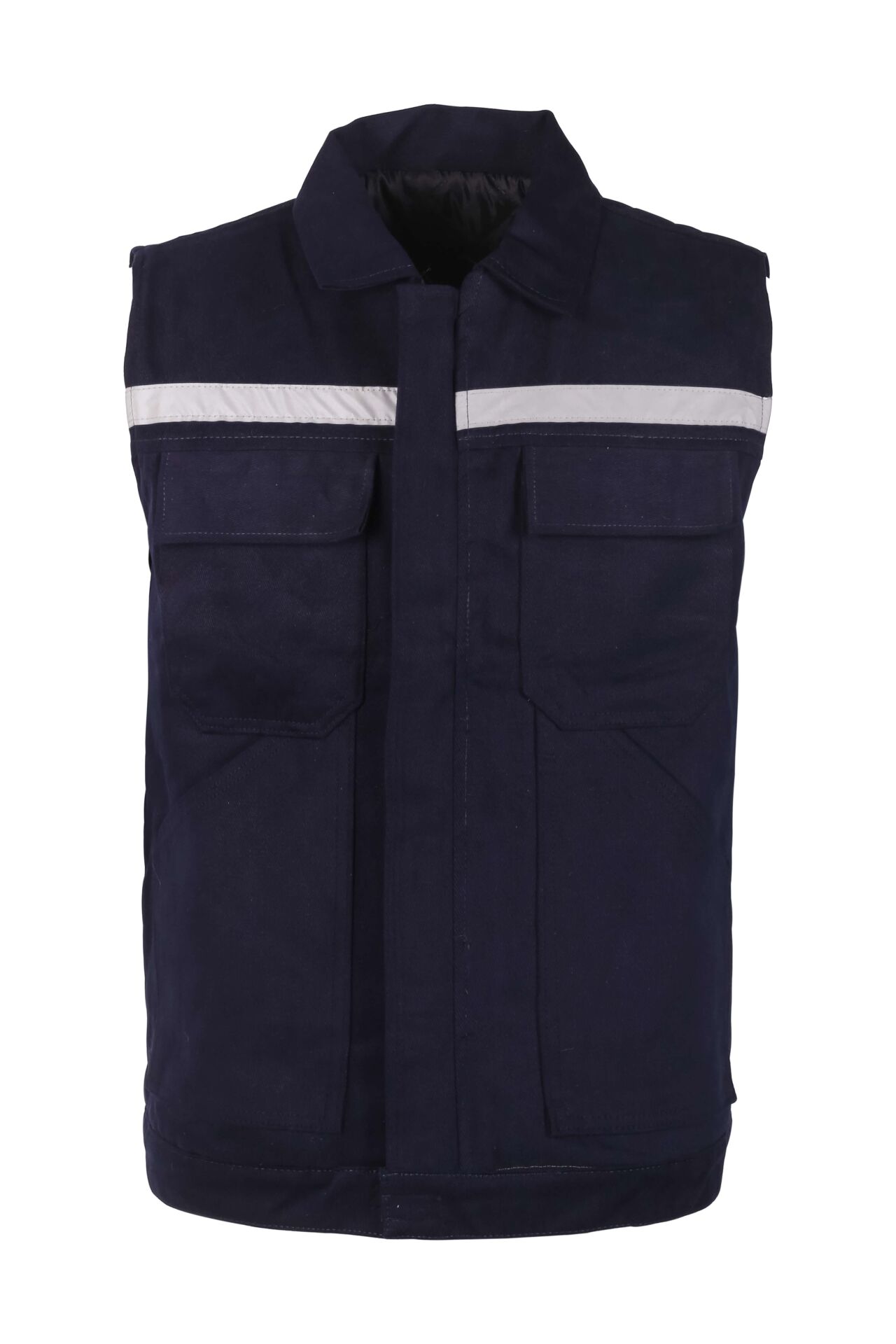 Gabardin Kapitoneli Yelek 7X7 Lacivert