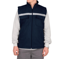 Gabardin Polarlı Yelek 7X7 Lacivert