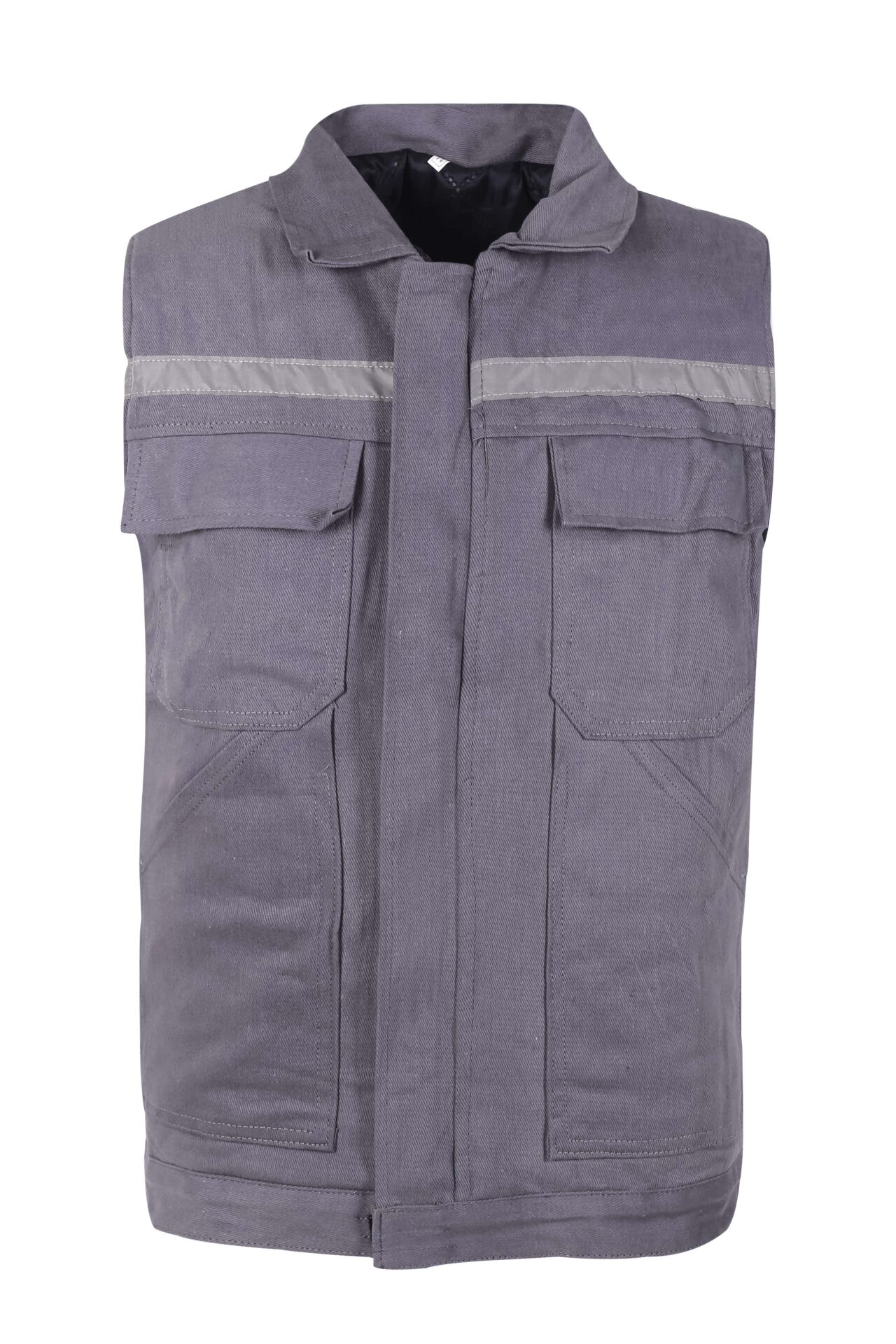 Gabardin Kapitoneli Yelek 7X7 Gri