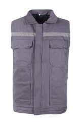 Gabardin Kapitoneli Yelek 7X7 Gri