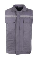 Gabardin Kapitoneli Yelek 7X7 Gri