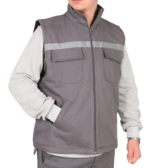 Gabardin Polarlı Yelek 7X7 Gri