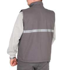 Gabardin Polarlı Yelek 7X7 Gri