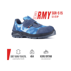 Segura Army SGR-515 S1P SRC Süet Deri Tekstil Cırtlı Çelik Burun Çelik Ara Taban İş Ayakkabısı