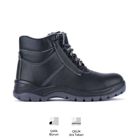 Mekap Pro Loader 023 S3 SRC Vidala Deri Çelik Burun Çelik Ara Taban İş Botu