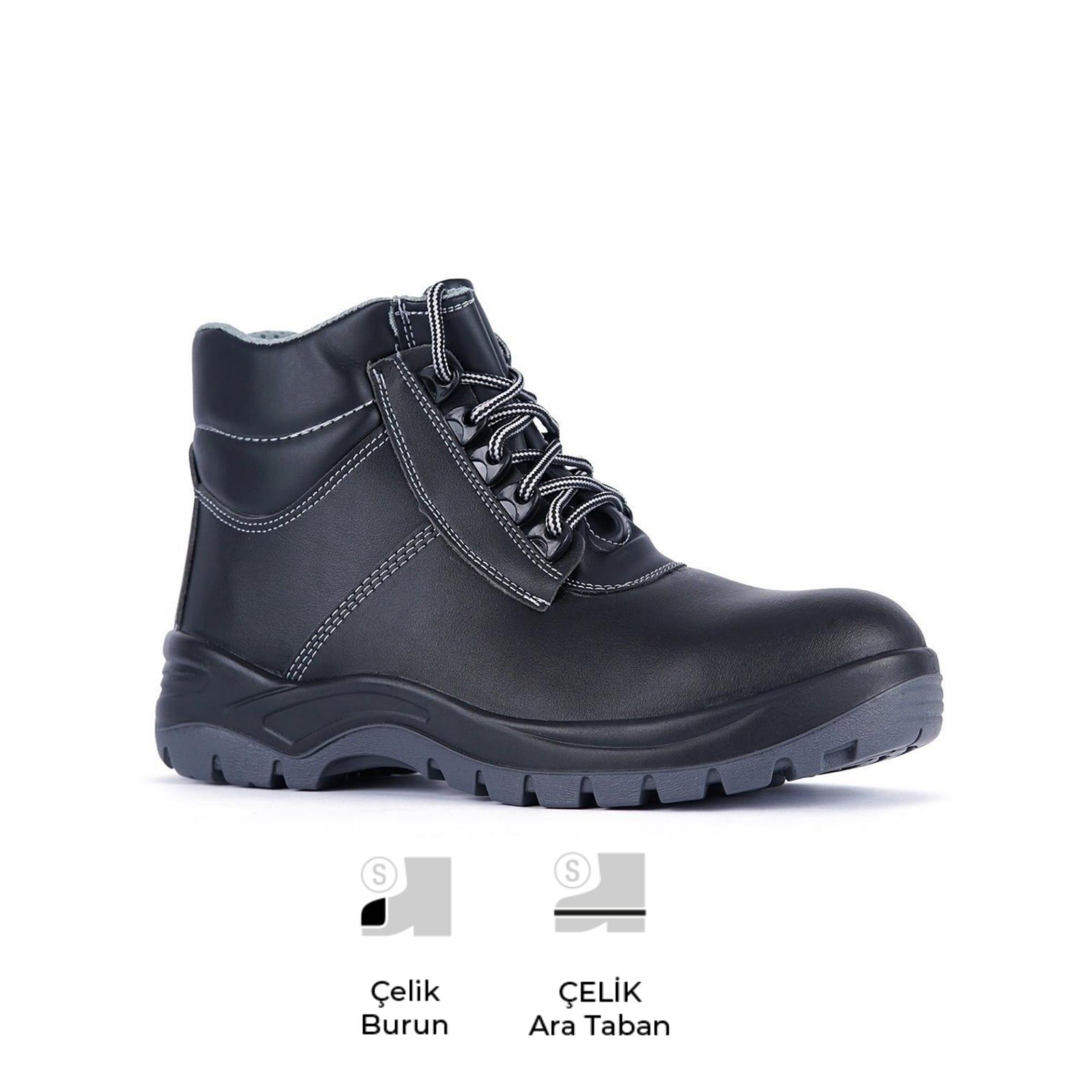 Mekap Pro Loader 023 S3 SRC Vidala Deri Çelik Burun Çelik Ara Taban İş Botu