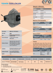 Era 9920 AC V FFP2 NR D Ventilli Profesyonel Serisi Maske