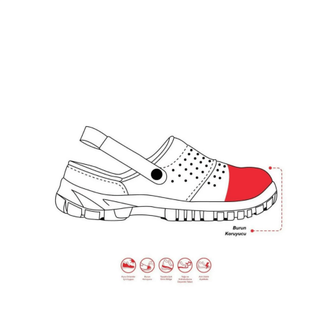 Mekap Pro Slipper 210-02 S1 SRC Lacivert Çelik Burun Sabo İş Terlik Sandalet