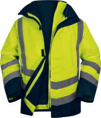 Delta Plus Optimum3 Evolution 5+1 Reflektörlü Kaban Parka Sarı Lacivert