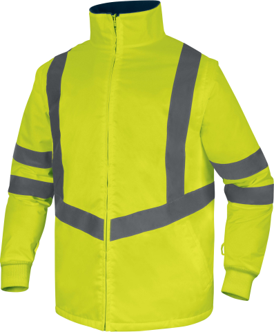 Delta Plus Optimum3 Evolution 5+1 Reflektörlü Kaban Parka Sarı Lacivert