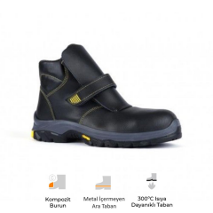 Mekap Gripper Kalahari GPR-44 S3 SRC HRO Vibram Taban Vidala Deri Kompozit Burun Kevlar Ara Taban Kaynakçı İş Botu