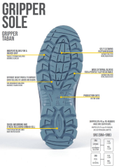 Mekap Gripper Kalahari GPR-44 S3 SRC HRO Vibram Taban Vidala Deri Fiberglass Burun Kevlar Ara Taban Kaynakçı İş Botu