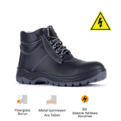 Mekap Pro Policap 023 S3 SRC Vidala Deri Fiberglass Burun Kevlar Ara Taban Elektrikçi İş Botu