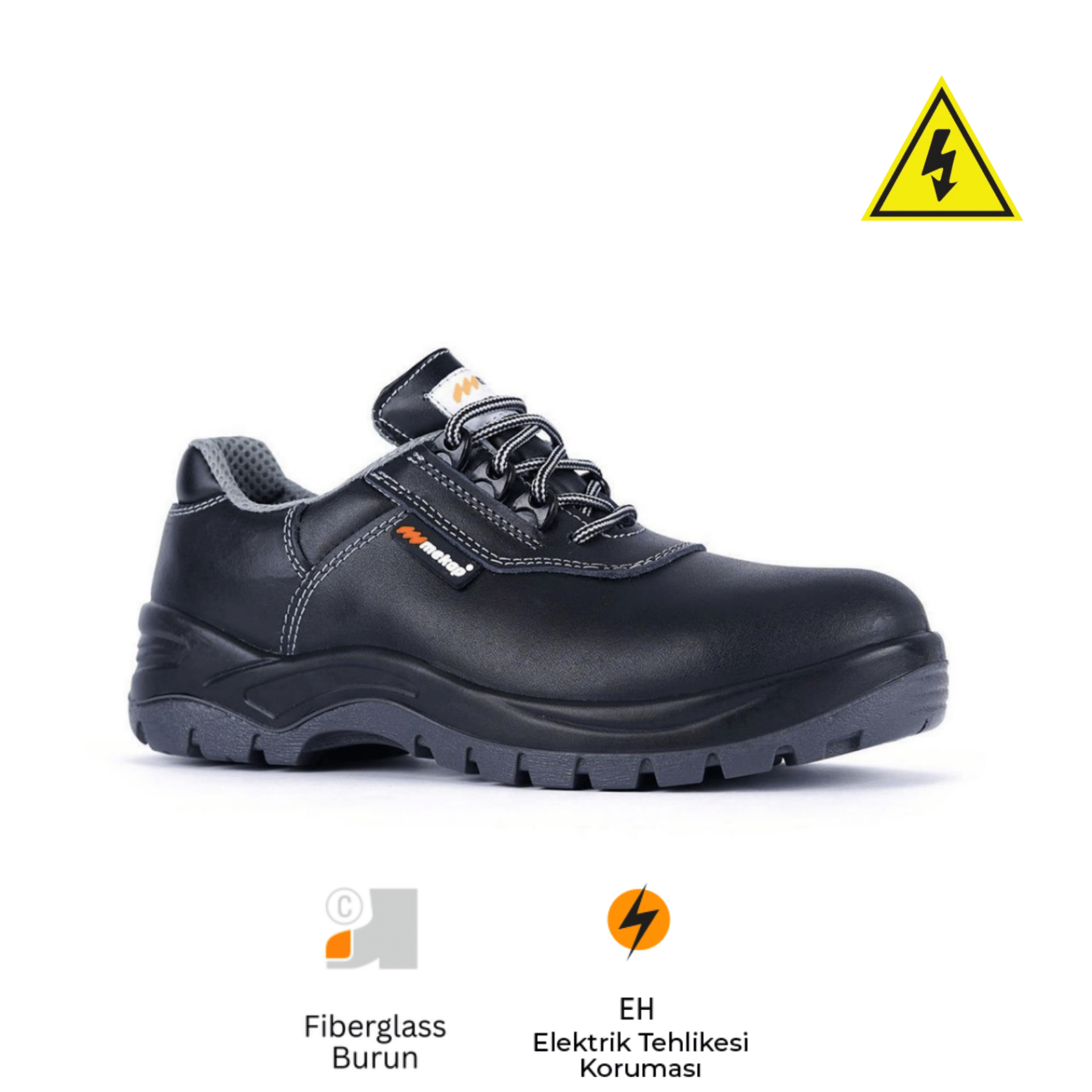 Mekap Pro Policap 294-01 S2 SRC Vidala Deri Fiberglas Burun Elektrikçi İş Ayakkabısı