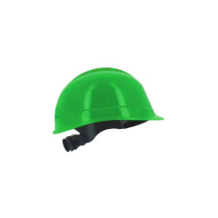 Starline 1470-AL Havalandırmalı Vizör ve Kulaklık Takılabilir Vidalı Baret Yeşil 53-65 cm