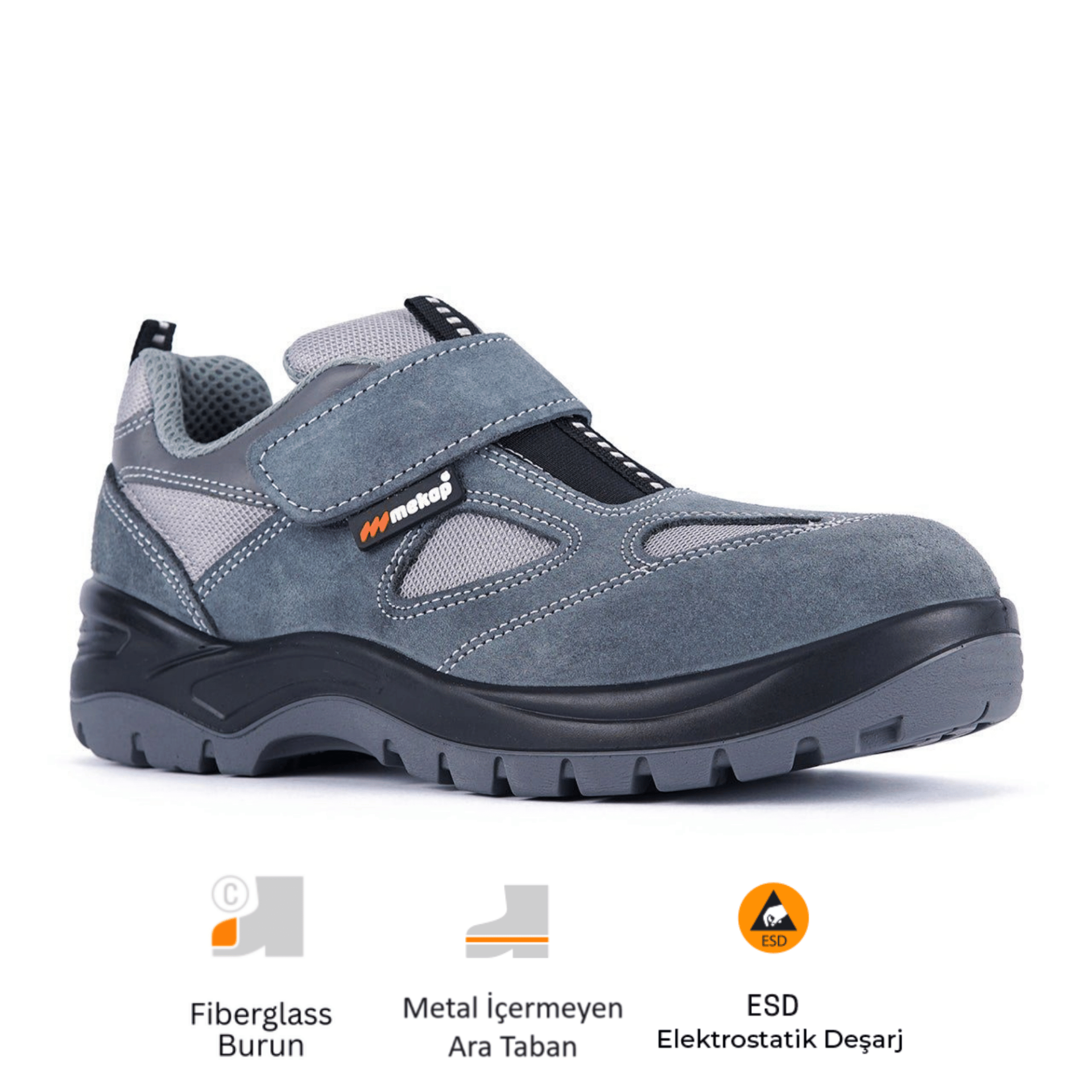 Mekap Pro Policap 157-01 S1P SRC ESD Fiberglass Burun Kevlar Ara Taban İş Ayakkabısı