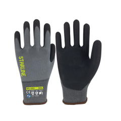 Starline STL-1013 1/2 Köpük Nitril Kaplı Dikişsiz Naylon-Spandeks Astarlı Eldiven EN388-4121X