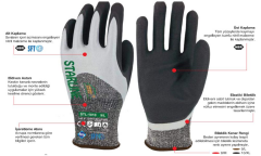 Starline STL-1010 1/2 SFT Nitril + Nitril Kaplı Polietilen + Cam Elyaf Astarlı C Kesilmez 100° Isıya Dyanıklı Eldiven EN388-4X43C EN407-X1XXXX