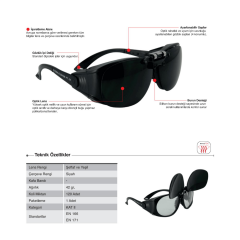 Starline G-036A-G Ayarlanabilir Saplı İpi Delikli Antifog Kaynakçı Gözlüğü