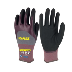 Starline STL-1007 3/4 Köpük Nitril + Nitril  Kaplı Naylon-Spendeks Astarlı İş Eldiven EN388-4121X