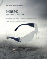 Starline G-058A-C Şeffaf Burun Destekli Optik Lensli Ekstra Hafif Antifog Özellikte Gözlük