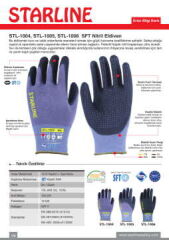 Starline STL-1006 4/4 Köpük Nitril Kaplı Naylon+Spandeks Astarlı Avuç İçi Puan Takviyeli 100° Isı Temasına Dayanıklı Eldiven EN388-4131X EN407-X1XXXX