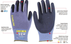 Starline STL-1006 4/4 Köpük Nitril Kaplı Naylon+Spandeks Astarlı Avuç İçi Puan Takviyeli 100° Isı Temasına Dayanıklı Eldiven EN388-4131X EN407-X1XXXX