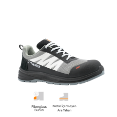 Mekap Pro Dynamek Windy DMK-52 S1PS SR E A CI FO PS Gri Fiberglass Burun Kevlar Ara Taban İş Ayakkabısı