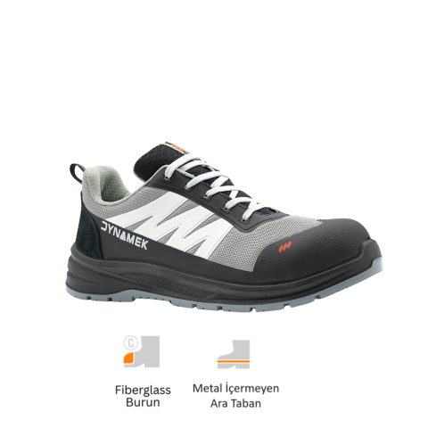 Mekap Pro Dynamek Windy DMK-52 S1PS SR E A CI FO PS Gri Fiberglass Burun Kevlar Ara Taban İş Ayakkabısı