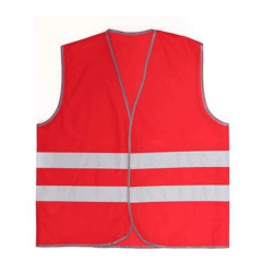 Hi-Vis Reflektörlü İkaz Yeleği Kırmızı