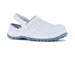 Mekap Pro Slipper 210-01 S1 SRC Beyaz Mikrofiber Deri Çelik Burun Sabo İş Terlik Sandalet