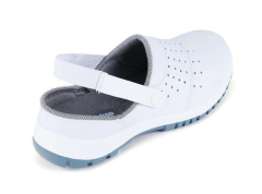 Mekap Slipper 210-01 S1 SRC Beyaz Mikrofiber Deri Çelik Burun Sabo İş Terlik Sandalet