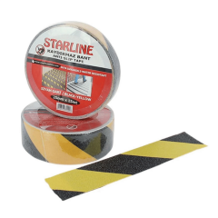 Starline Kaydırmaz Bant Sarı-Siyah 50 mm *15 Mt.