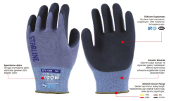 Starline STL-1002 3/4 Köpük Nitril Kaplı Naylon+Spandeks Astarlı 100° Isı Temasına Dayanıklı Eldiven EN388-4131X EN407-X1XXXX