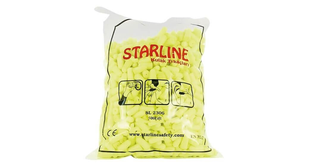 Starline 2306-C PU (Poliüretan) Dökme Kulak Tıkacı 250 Çift 30 dB