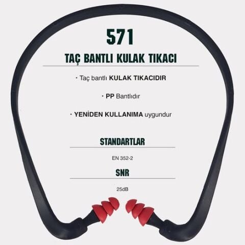 Starline 571 Taç Bantlı Kulak Tıkacı 25 dB (PP Bantlı)