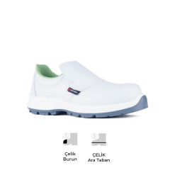 Segura White SGR-201 S3 SRC Beyaz Mikrofiber Deri Çelik Burun Çelik Ara Taban İş Ayakkabısı