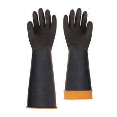 Starline H2-60 Doğal Kauçuk Avuç İçi Tırtıklı İş Eldiveni Kalınlık:0,70mm Uzunluk:60cm EN388-3110X