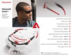 Honeywell AVATAR Eyewear BLK/RED FRM GREY LENS HS Gözlük Füme