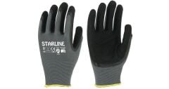 Starline E-93 1/2 Sandy Finish Köpük Nitril Kaplı Polyester Astarlı İş Eldiven EN388-4121X