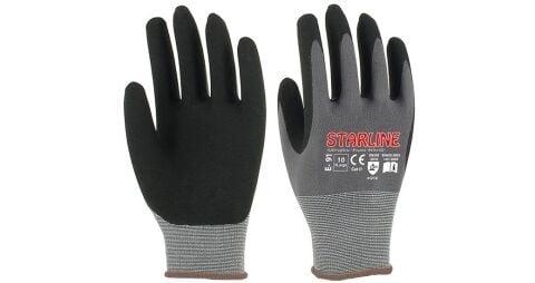 Starline E-91 1/2 Mikro Köpük Nitril Kaplı Naylon Astarlı İş Eldiven EN388-4121X