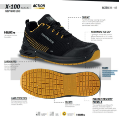Toworkfor X-100 S1P | SRC | ESD İş Ayakkabısı