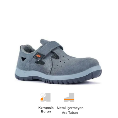 Mekap Pro Policap 234-01 S1P SRC Süet Deri Fiberglass Burun Kevlar Ara Taban Santalet Tipi Yazlık İş Ayakkabısı