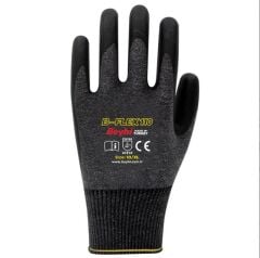 Beybi B-FLEX110 1/2 Köpük Nitril Kaplı Polyester Astar 13G A kesilme Dirençli İş Eldiveni EN388 4121A
