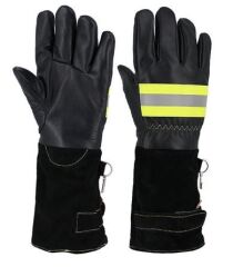 Starline FLAME AIB 659 Cilt Deri Kevlar Dikişli Kapitone Aramid Polar Astar İtfaiyeci Eldiveni EN388-3243X EN511-22X EN407-4242