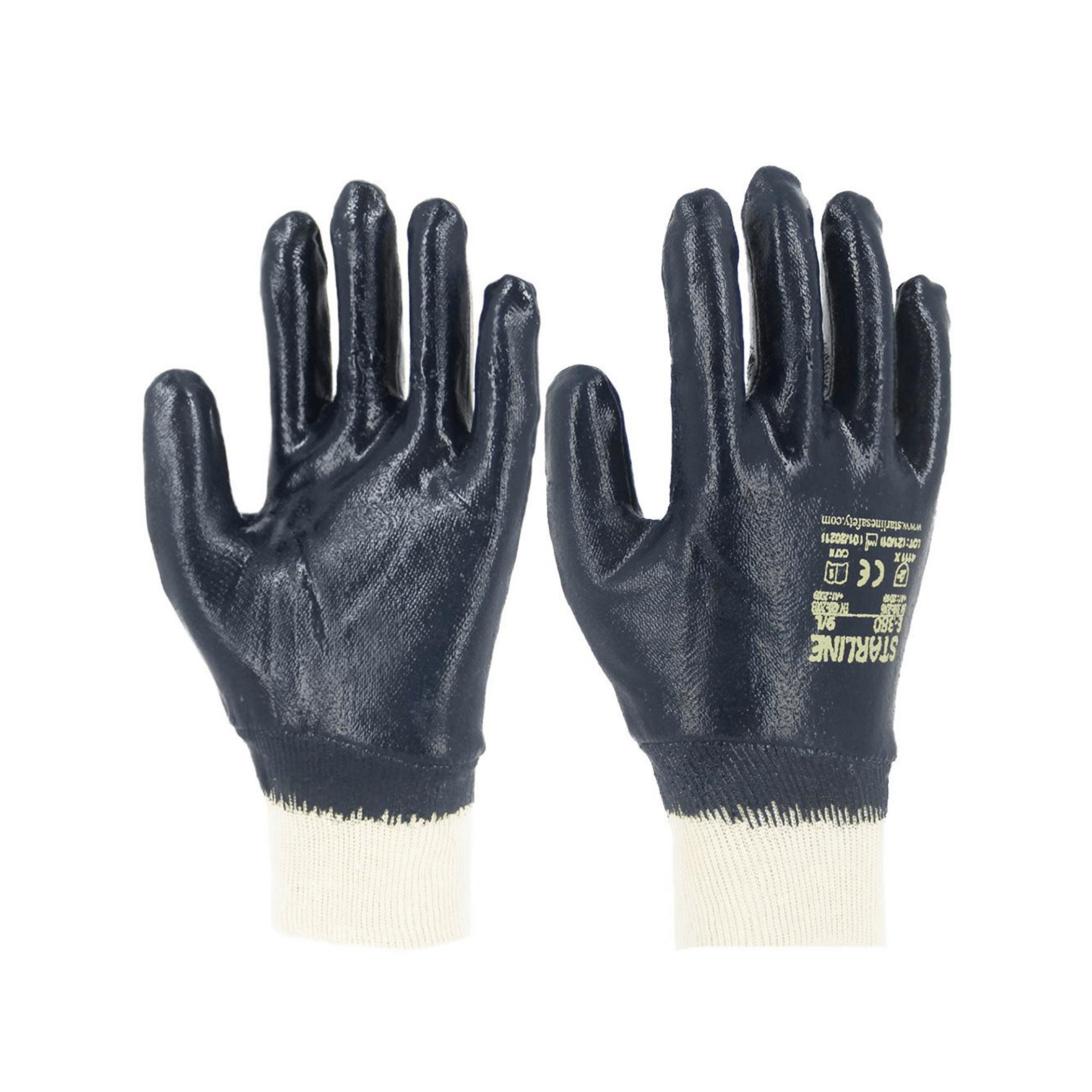 Starline E-380 Tam Mavi Nitril Kaplı Montaj Eldiveni 4111X